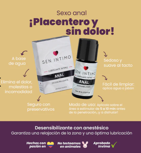 Lubricante anal sen intimo
